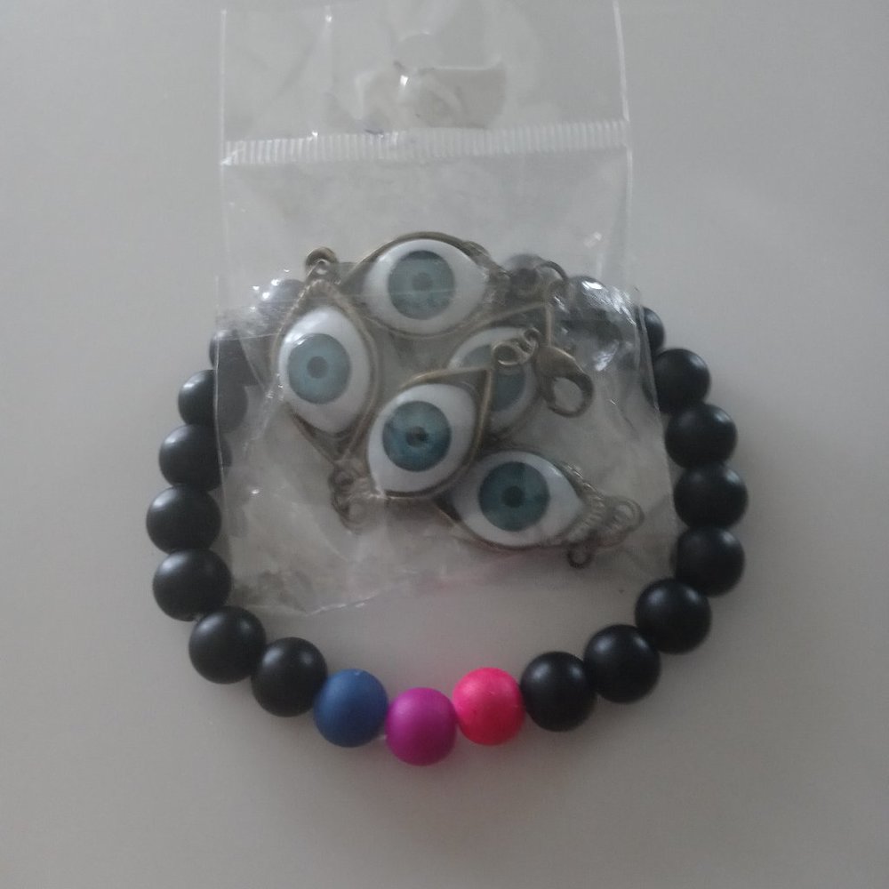 Evil eye and black bracelet